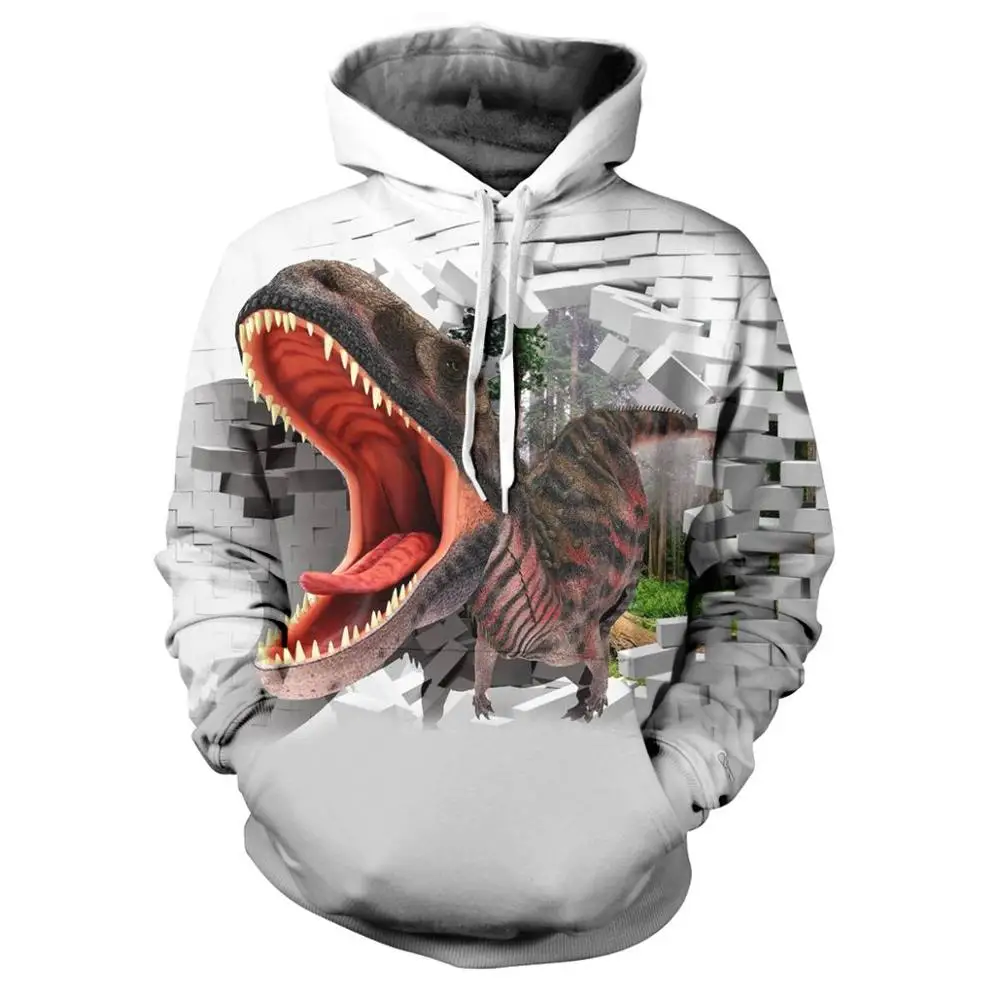 Jurassic Park Толстовка для мужчин женщин пуловер флисовая куртка мир Юрского периода куртка с капюшоном "Динозаврик" Джемпер унисекс Casaco Feminino - Цвет: W00531