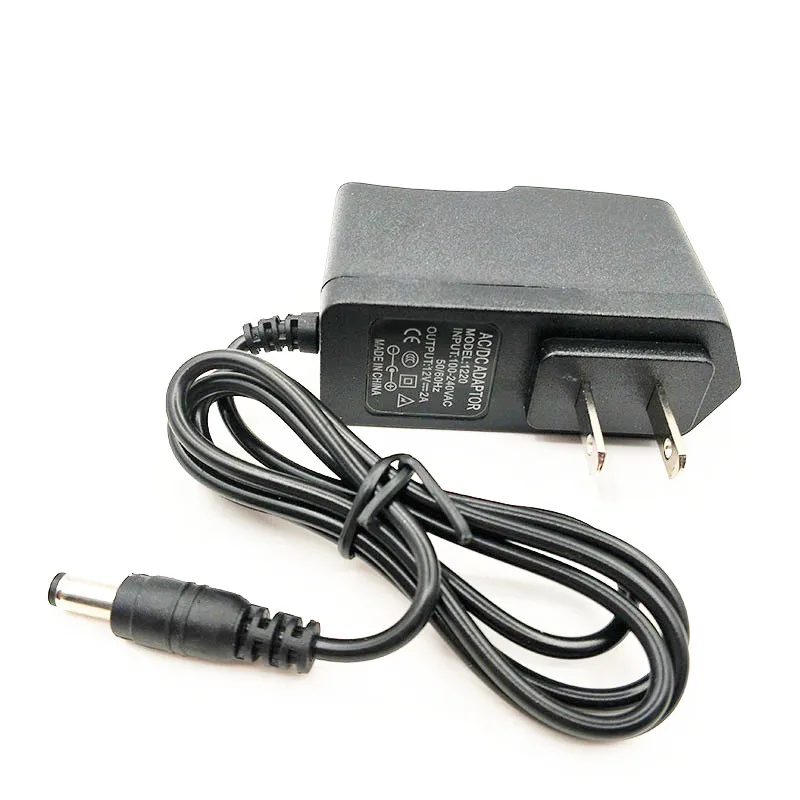 12V 2A AC/DC 18650 адаптер зарядного устройства 12 вольт DC 5,5*2,1 мм адаптер питания со светодиодным светильник 1,2 м кабель