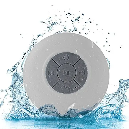 Горячая мини портативный сабвуфер Душ водонепроницаемый беспроводной Bluetooth динамик BTS-06 Автомобильная гарнитура приема телефона музыкальный микрофон - Цвет: Белый