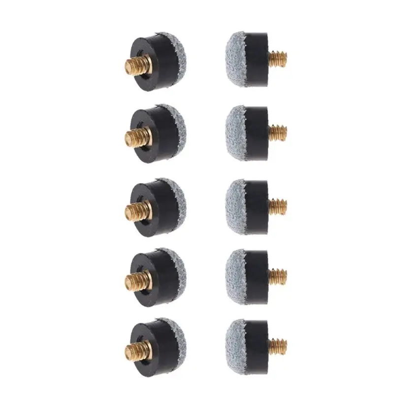 10 шт 13 мм Винтовые наконечники для бильярда сменные комплекты из воловьей кожи