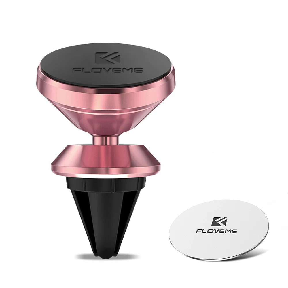 Rose Gold FLOVEME держатель для телефона в машину магнитный автомобильный держатель для телефона 360 магнит вентиляционное отверстие подставка держатель для телефона в автомобиль универсальный автомобильный держатель телефона - Цвет: Rose Gold