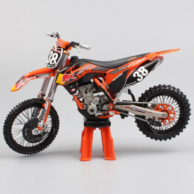 1:12 Масштаб KTM 250 SXF red bull № 38 Марвин Musquin мотоцикл литая под давлением модель redbull Мотокросс для гоночных автомобилей велосипедов игрушка модель миниатюры