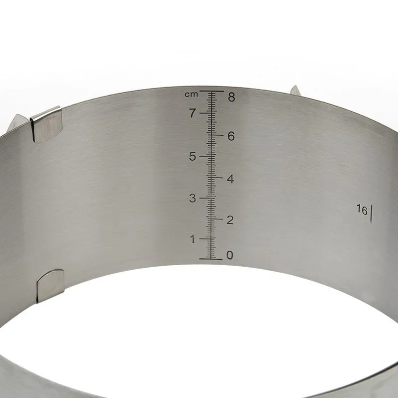 Регулируемое кольцо для Мусса из нержавеющей стали 6 12 дюймов торта|mousse ring|cake