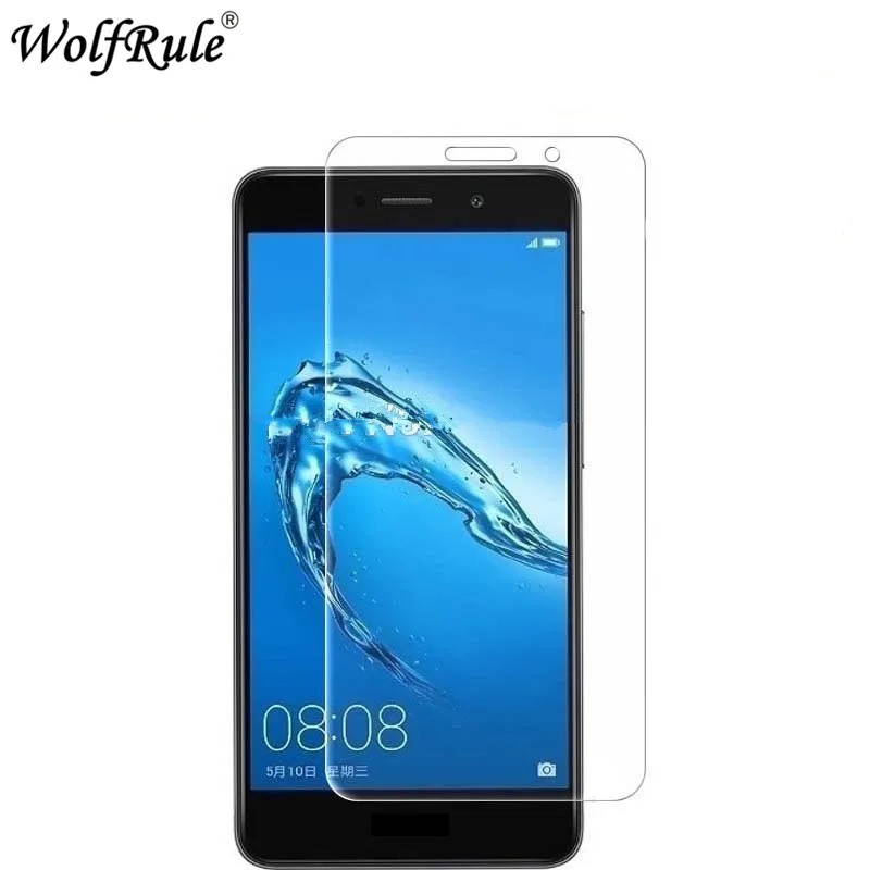 2 piezas de vidrio Protector de pantalla Huawei Enjoy 7 Plus vidrio templado para Huawei Y7 Prime Glass Huawei Enjoy 7 Plus pel&iacute;cula de tel&eacute;fono WolfRule-0