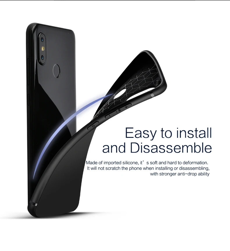 Xiaomi mi 8 Cover case silicone Luxury Ultra thin scrab protective MI SE TPU soft cover phone for Mi M8 explorer |