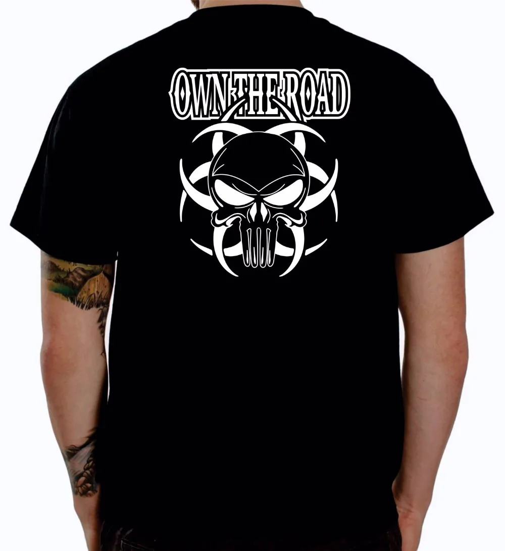 

Fitness Clothing Tops Male Print Man Own The Road Biker T-Shirt Custom Italy Motorcycle Clothing Cool Gift Tee Shirt
