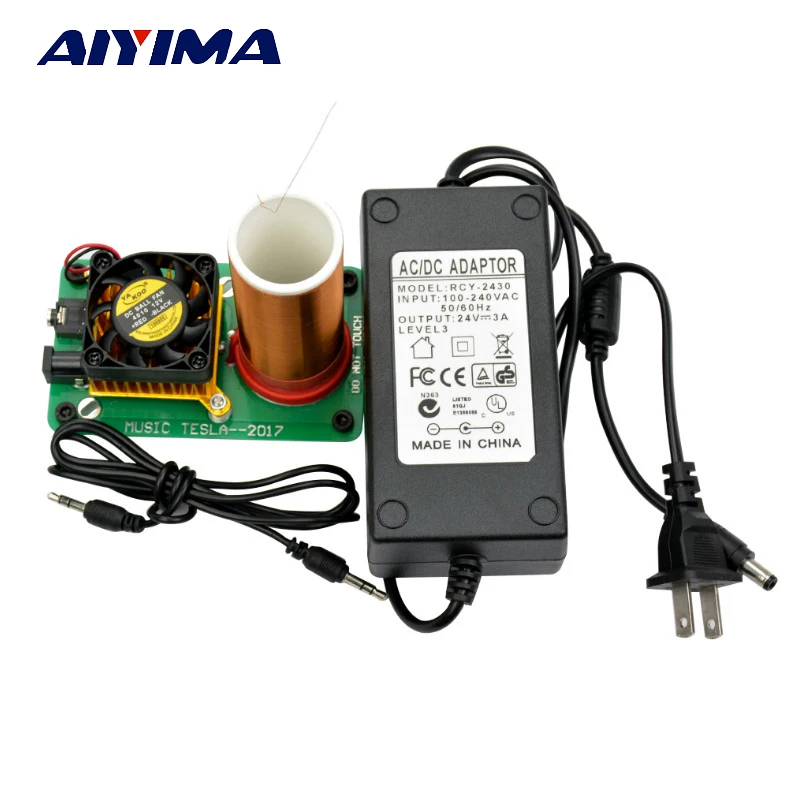 Aiyima DC 24 в музыкальный плазменный динамик с катушкой Тесла рога беспроводной