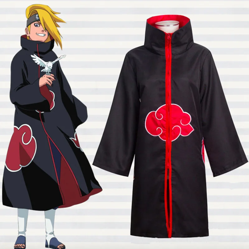 only Cloak Аниме Костюм для косплея «Наруто» Akatsuk Uchiha Itachi Deidara Pein косплей плащ для хеллоуина, карнавала, Рождества вечерние Косплей - Цвет: only Cloak
