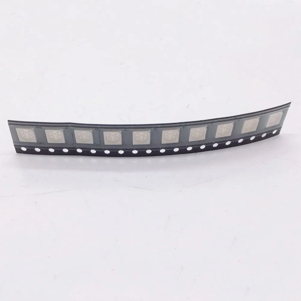 100 шт. 5050 SMD светодиодный белый теплый красный желтый зеленый синий розовый UV Диод