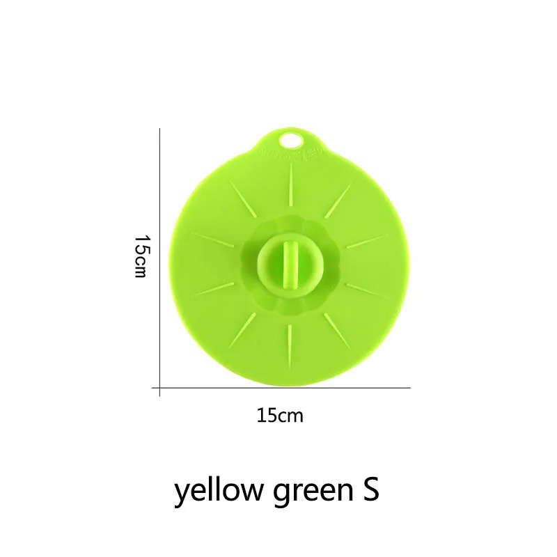 yellow green S Инструменты для приготовления пищи многоразовая упаковка для сохранения свежести Кухонные гаджеты 1 шт Силиконовая чаша для микроволновой печи Многофункциональная крышка - Цвет: yellow green S
