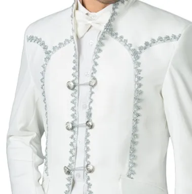 Custom groomsman white tuxedo groom lapel men's suit wedding / prom best 3 pieces (jacket + pants +Girdle) | Мужская одежда
