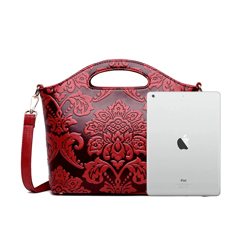 Красная женская сумка на плечо Женская Вышивка маленькая сумочка Роскошные