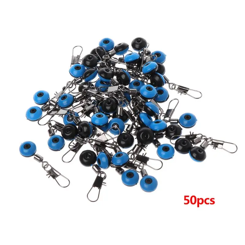 50Pcs/Bag Space Bean Fishing Tackle Float Bobber Floating Colorful Beads with Connector Pins Saltwater Quick Release | Спорт и