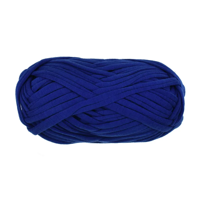 Deep Blue KOKNIT Вязание толстой нитью вязание крючком Ткань Пряжа DIY сумка ковер подушка хлопок ткань футболка 100 г/шт. 30 м - Цвет: Deep Blue