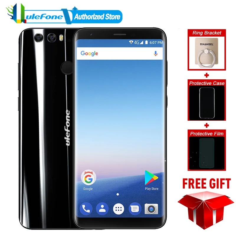 Ulefone Mix 2 5 7 дюймов HD + 13MP двойной камеры мобильного телефона MTK6737 4 ядра Android 0 ГБ 16
