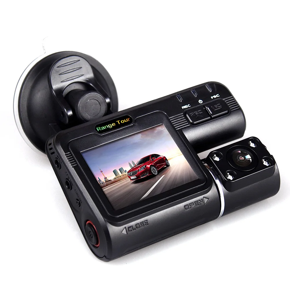 Автомобильный dvr Dashcam двойной объектив видео регистраторы сзади камера HD 1080 P