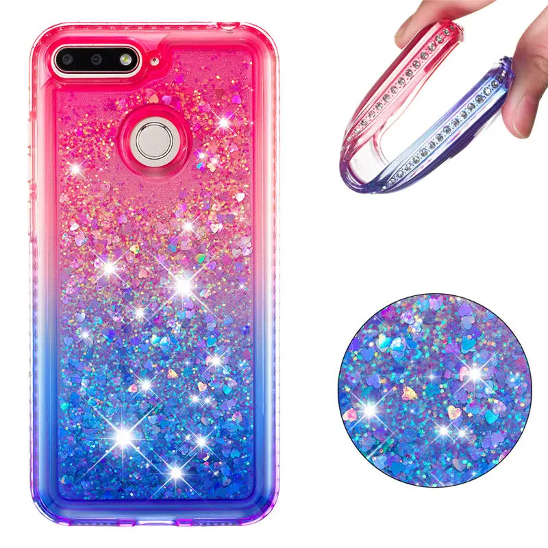 For Iphone X XS Max XR 7 8 Plus 6S 5 5S SE Phone Back Cases Shiny Soft TPU Covers Glitter Liquid Quicksand Gradient Color | Мобильные
