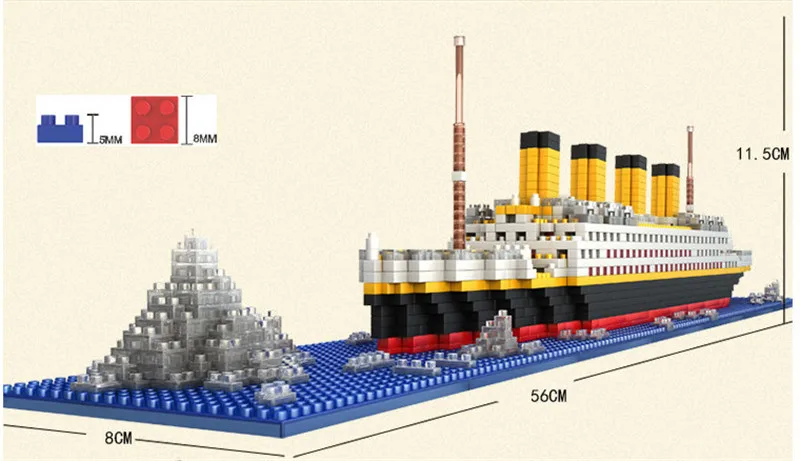 Титаник модель корабля алмазные строительные блоки набор домино Legoings DIY