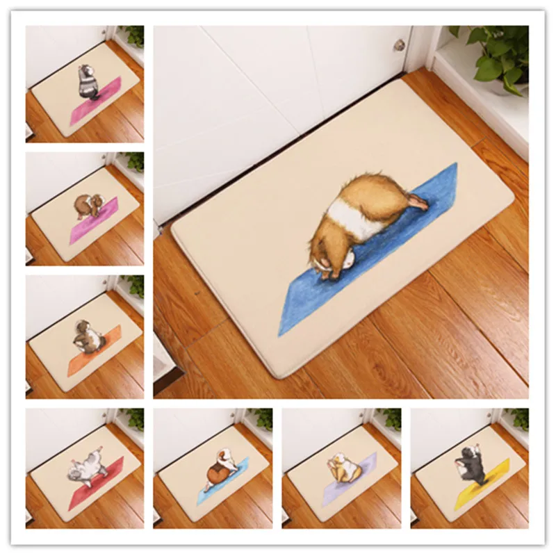 2017 новые ковры с принтом крыс для йоги Нескользящие кухонные коврики дома