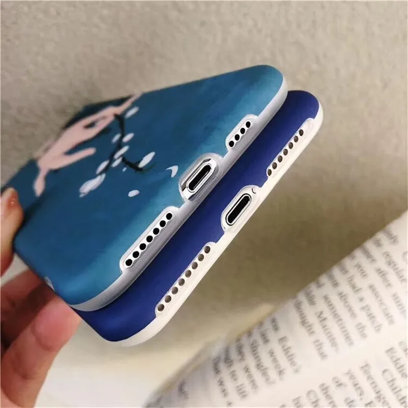 Ourpho свежий и холодный ветряной руки персиковый цветок чехол для iPhone X XR XS MAX fiber jade