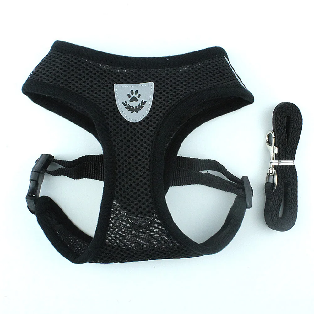 Регулируемая шлейка для питомцев дышащая сетка нагрудный жилет ошейник собак