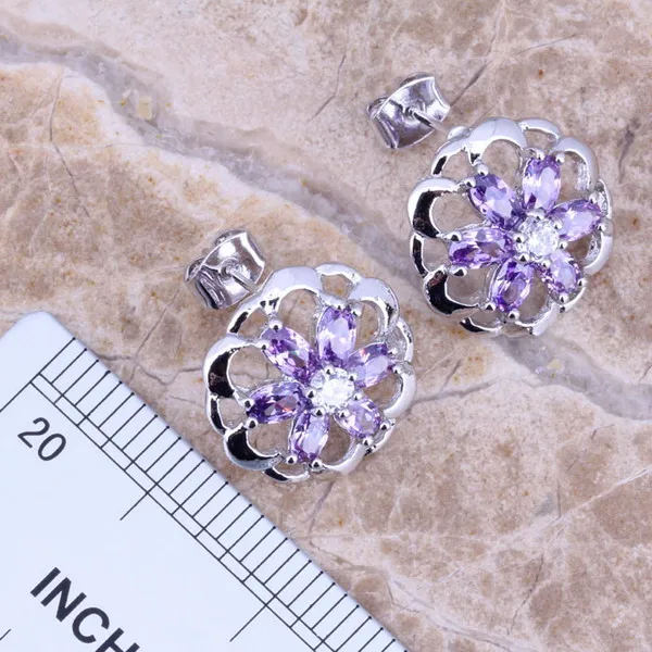 Комплект из кольца и серёг с фианитом размеры 5 / 6 7 8 9 10|silver jewelry set|jewelry setsearring pendant |