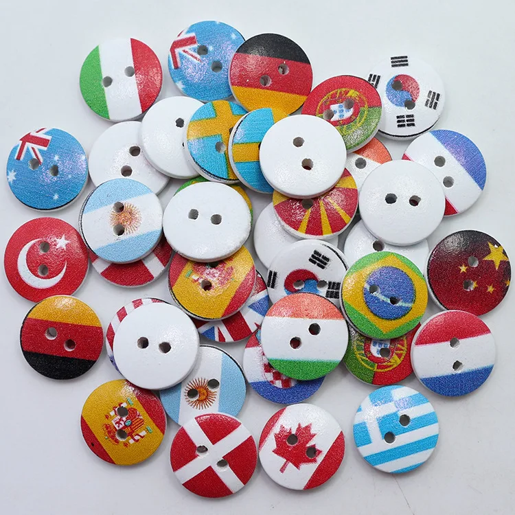 50Pcs Handmade Wooden Buttons for Clothing Sewing Children Scrapbooking Accessories Wholesale |
