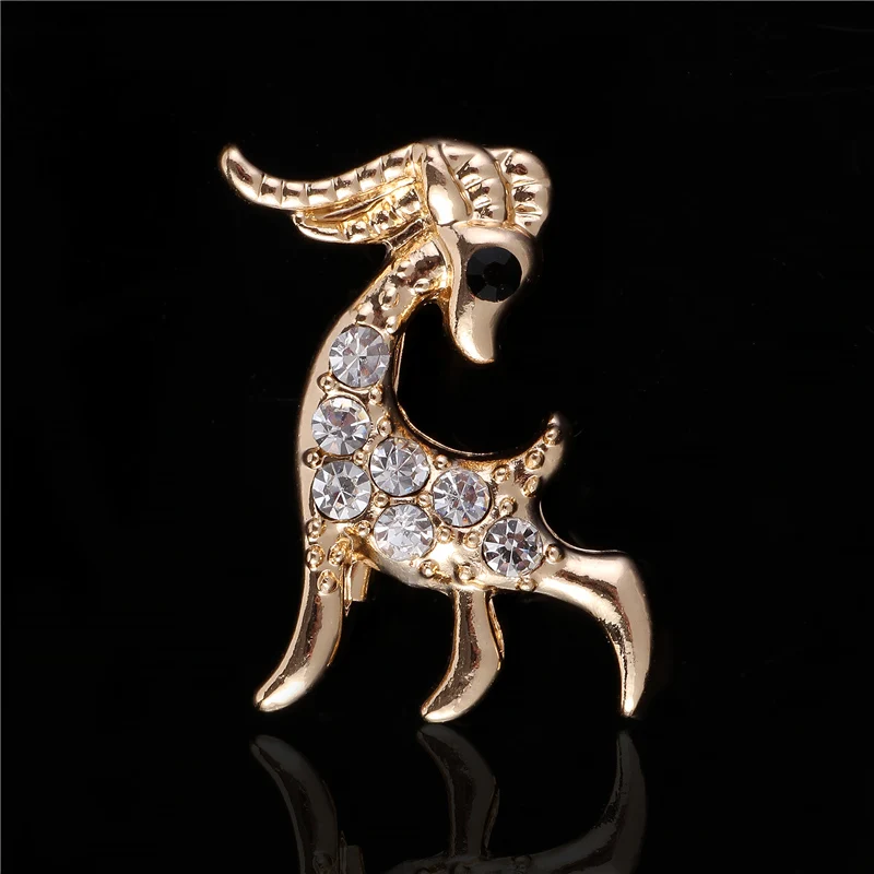 Милые Стразы в виде оленя брошь золотого цвета с кристаллами булавки и броши для