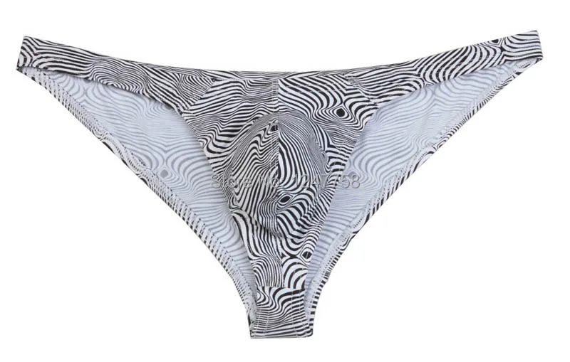 

Sexy Men's Back Printed Spandex Underwear Bottom Briefs Pouch Bikini Briefs