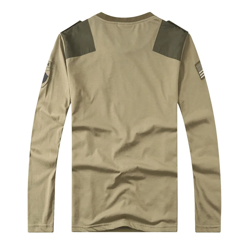 Мужская футболка в стиле милитари LISSA ALICES летняя хлопковая тактическая с длинным