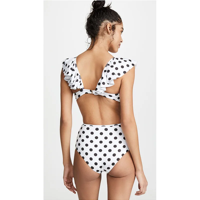 Женский цельный купальник сексуальный с открытыми плечами и высокой талией