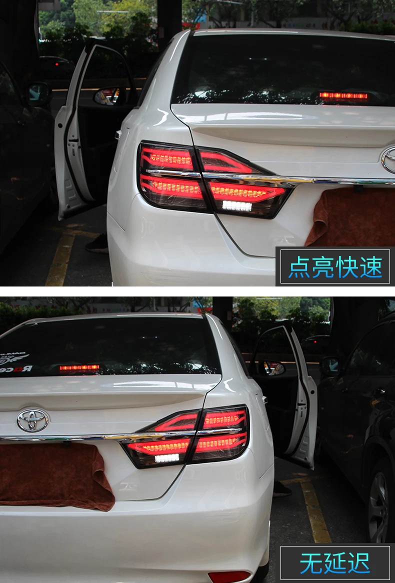 Автомобильный Стайлинг для Toyota Camry задний светильник в сборе Новинка Camry V55 светодиодный задний светильник задний фонарь DRL+ тормоз+ парковочный динамический сигнал поворота