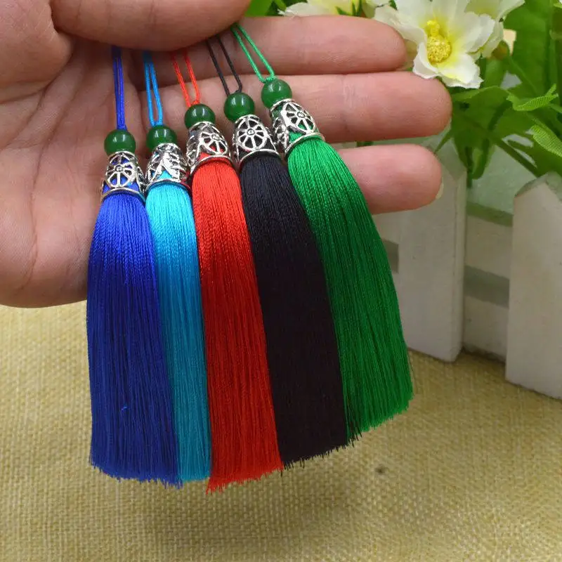 DoreenBeads 1 шт. одноцветная кисточка из сплава для ключей с бусинами мягкие шторы