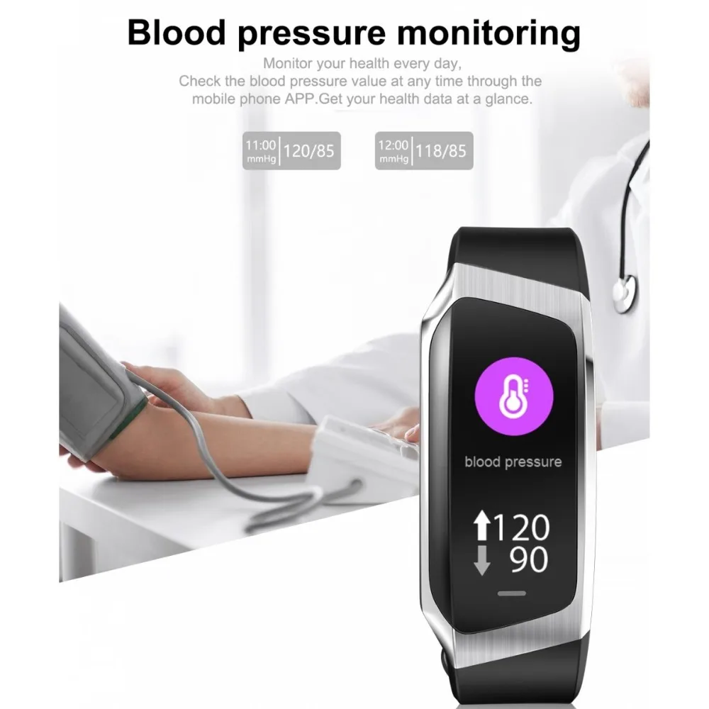 Volemer умный Браслет E18 цветной экран браслет heartrate монитор измерения кровяного