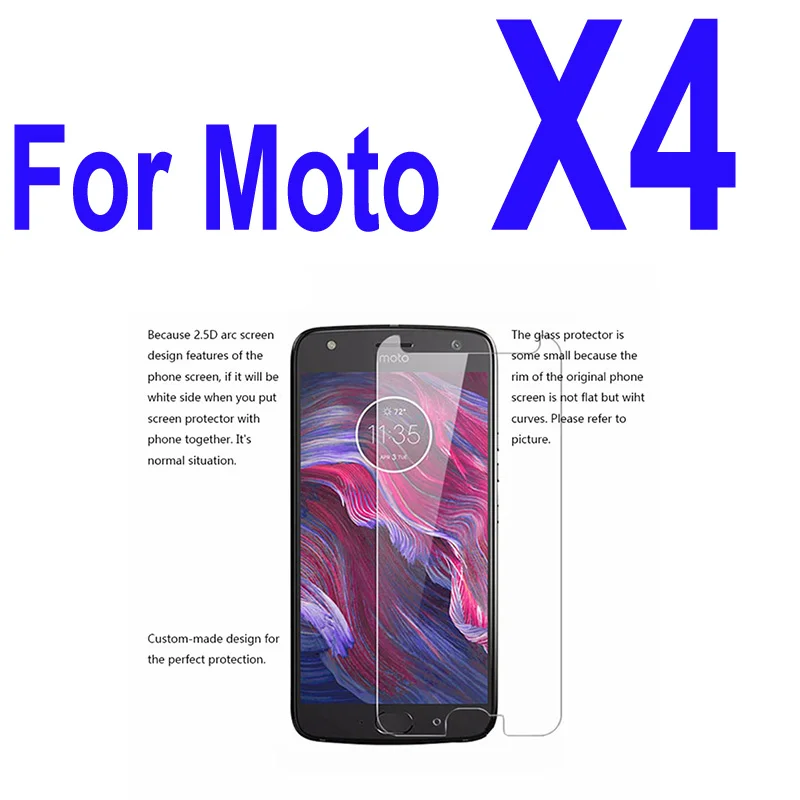 For Moto X4 Закаленное стекло для Motorola Moto G5s G5 Plus G G2 G3 G4 Play E E2 E3 E4 C Plus X4 X2 X Play style Z Force Защитная пленка для экрана - Цвет: For Moto X4
