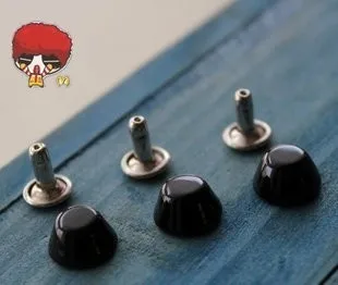 100 компл./лот 10 мм черная заклепка из сплава в форме ведра искусственная кожа