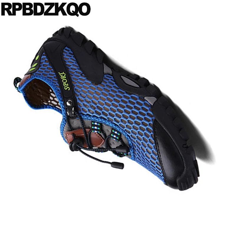 Кроссовки мужские резиновые дышащие сетчатые на шнуровке удобная мягкая подошва