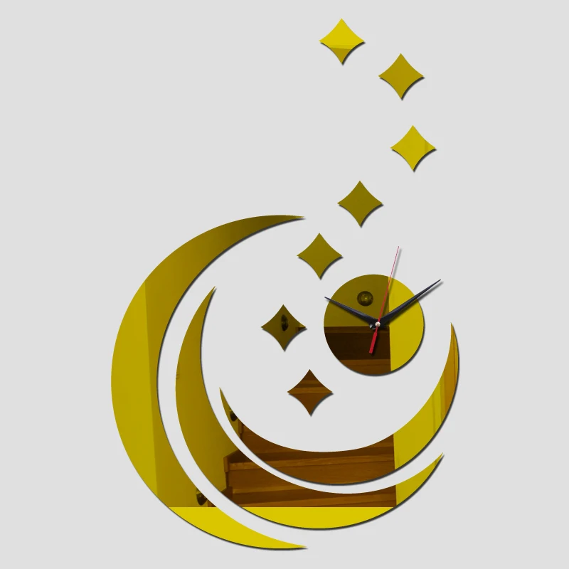 Новые акриловые настенные часы сделай сам с зеркальным узором большие бабочки