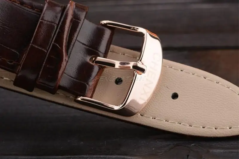 Модные женские повседневные брендовые кварцевые часы CHENXI Золотые Квадратные