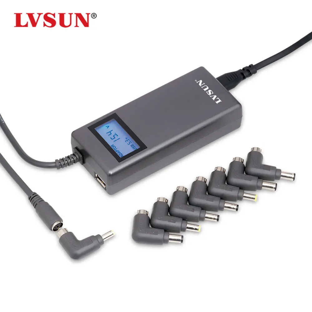 Ультратонкий блок питания LVSUN 90 Вт для ноутбука универсальный адаптер