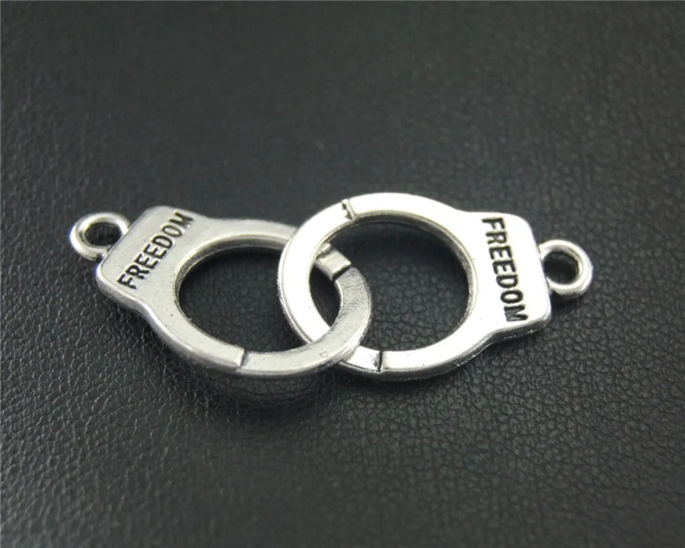 20 шт. серебряные металлические подвески|pendant jewelry findings|handcuff charmscharm diy |
