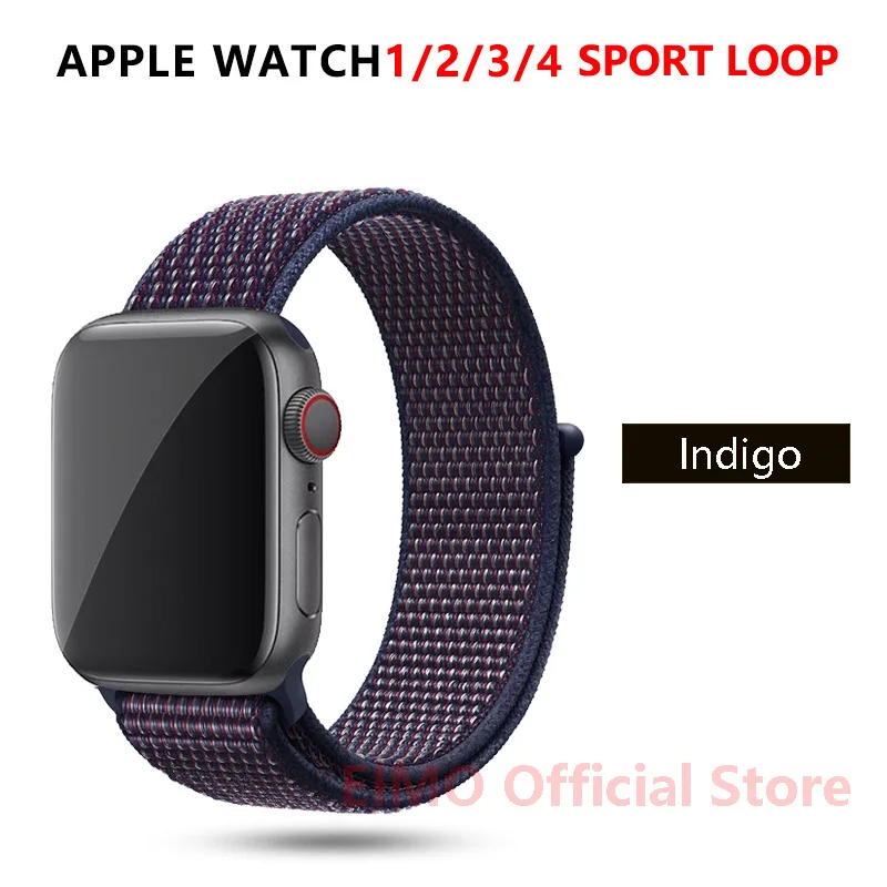 NEW Indigo Ремешок для apple watch band 44 мм correa apple watch 5 4 band 3 2 iwatch band 42 мм 38 мм 40 мм спортивный нейлоновый браслет - Цвет ремешка: NEW Indigo