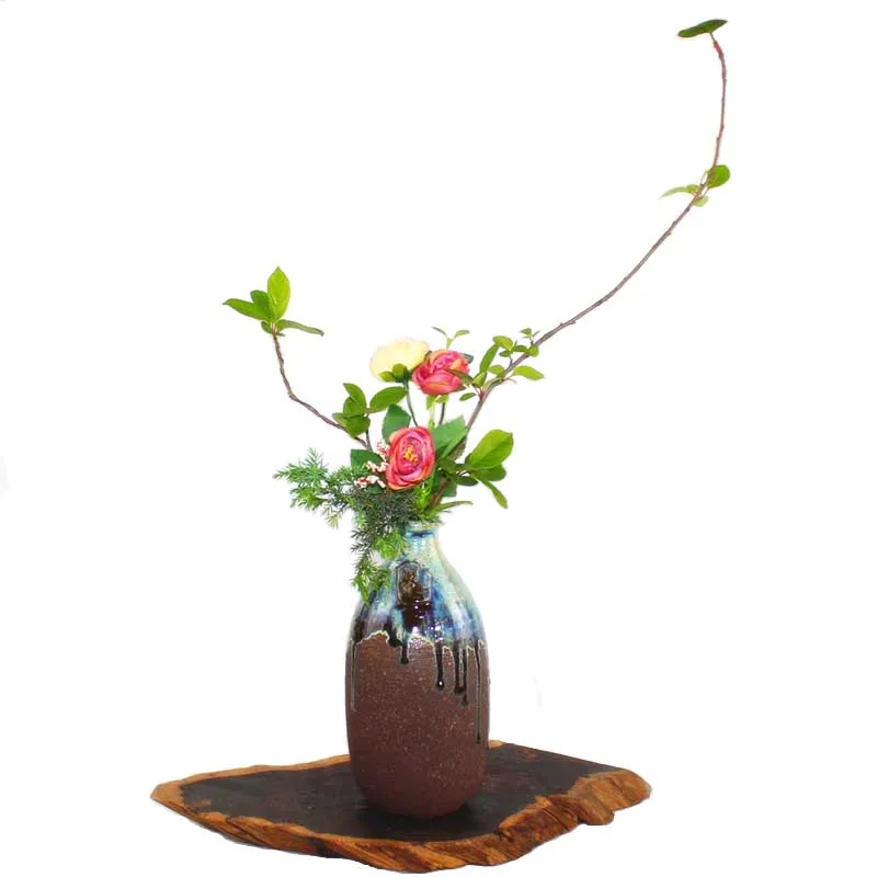 Zen японская керамическая ваза Ikebana грубая керамический горшок для цветов