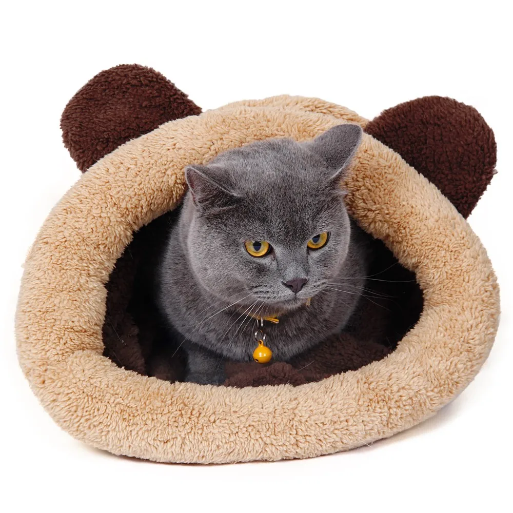 PAWZRoad милые кровати для кошек милые спальные мешки для кошек мягкие теплые кошачьи коврики для домашних питомцев подушка для щенка маленькая собака кролик кровати Забавные 4 цвета