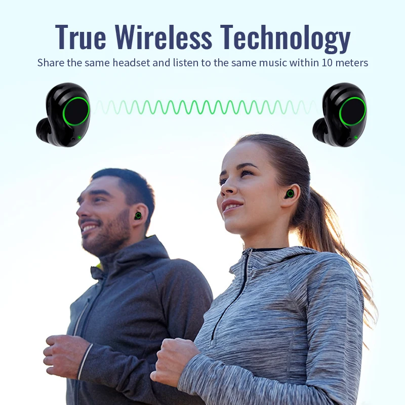 YTOM мини IPX5 Водонепроницаемый Bluetooth 5 0 EDR наушники вкладыши TWS True Беспроводные с