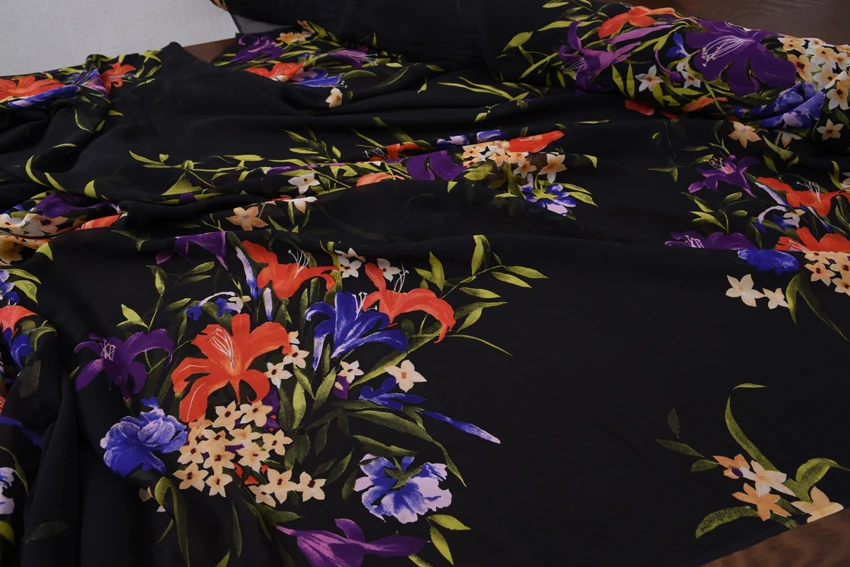 

HH digital printing silk georgette ggt fabric wide 1.4 meters
