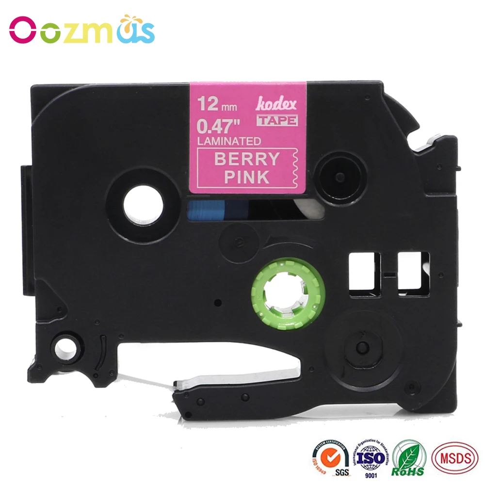 Oozmas 10 ⑤ упак. TZE MQP35 12 мм совместимая с Brother P-Touch лента для этикеток TZ TZe белая на