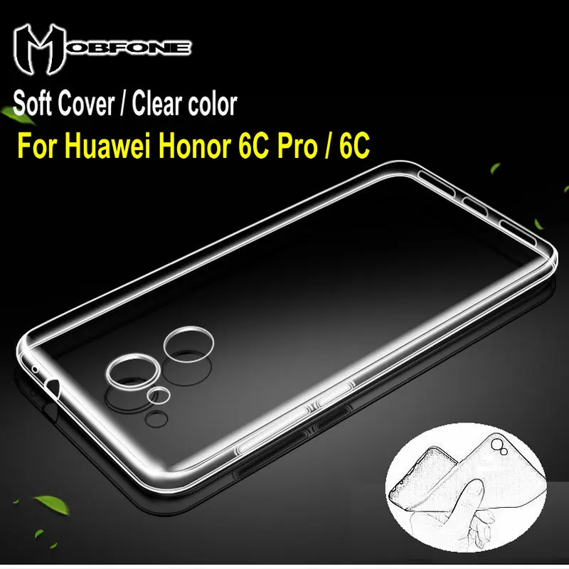 Мягкие TPU Ясно чехол для huawei Honor 6C/6C Pro 5 2 inch природа ультра тонкий телефона Fundas