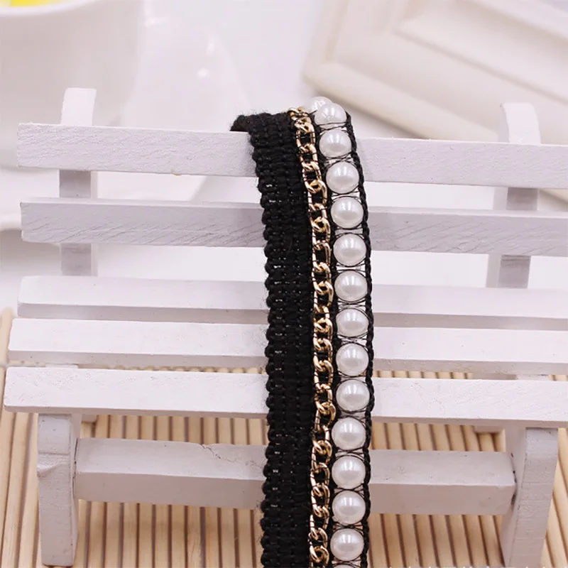

PPCrafts 20mm Stringing Beaded Lace Trim Ribbon DIY Handmade Sewing Wedding Dress Garment Accessories