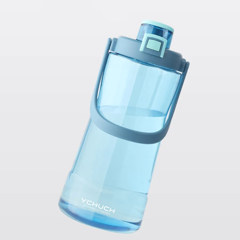 2100 мл большая емкость пластиковая Bpa бесплатная бутылка для воды портативная